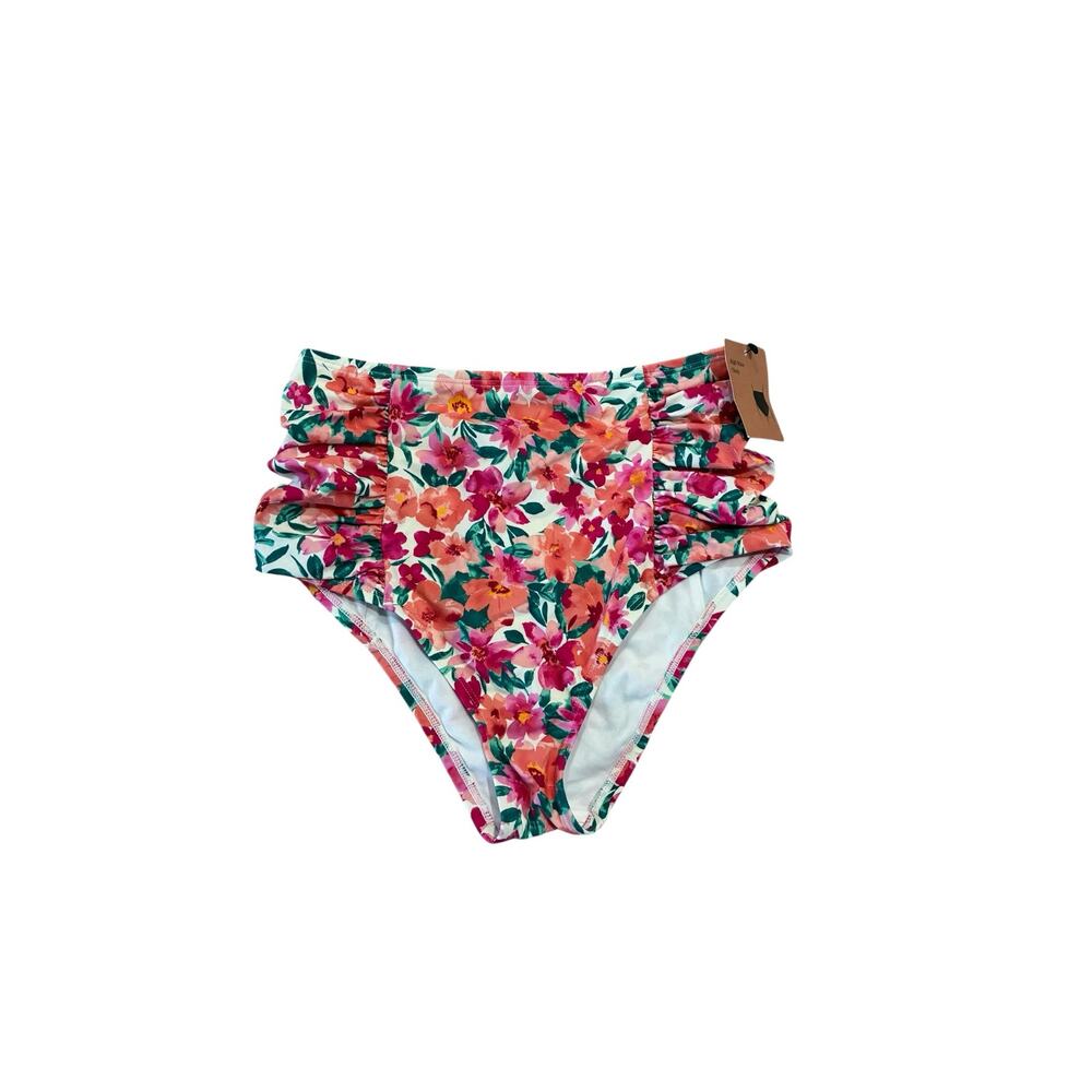 Shade & Shore High Waist Cheeky Floral Bikini Bottom